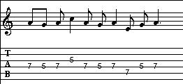 Blues Scale Lick 3 Tab